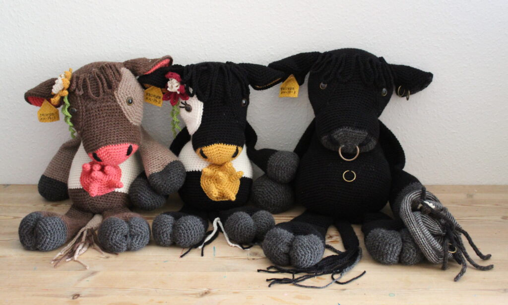 bodil, emmy and oscar - two cows and a bull