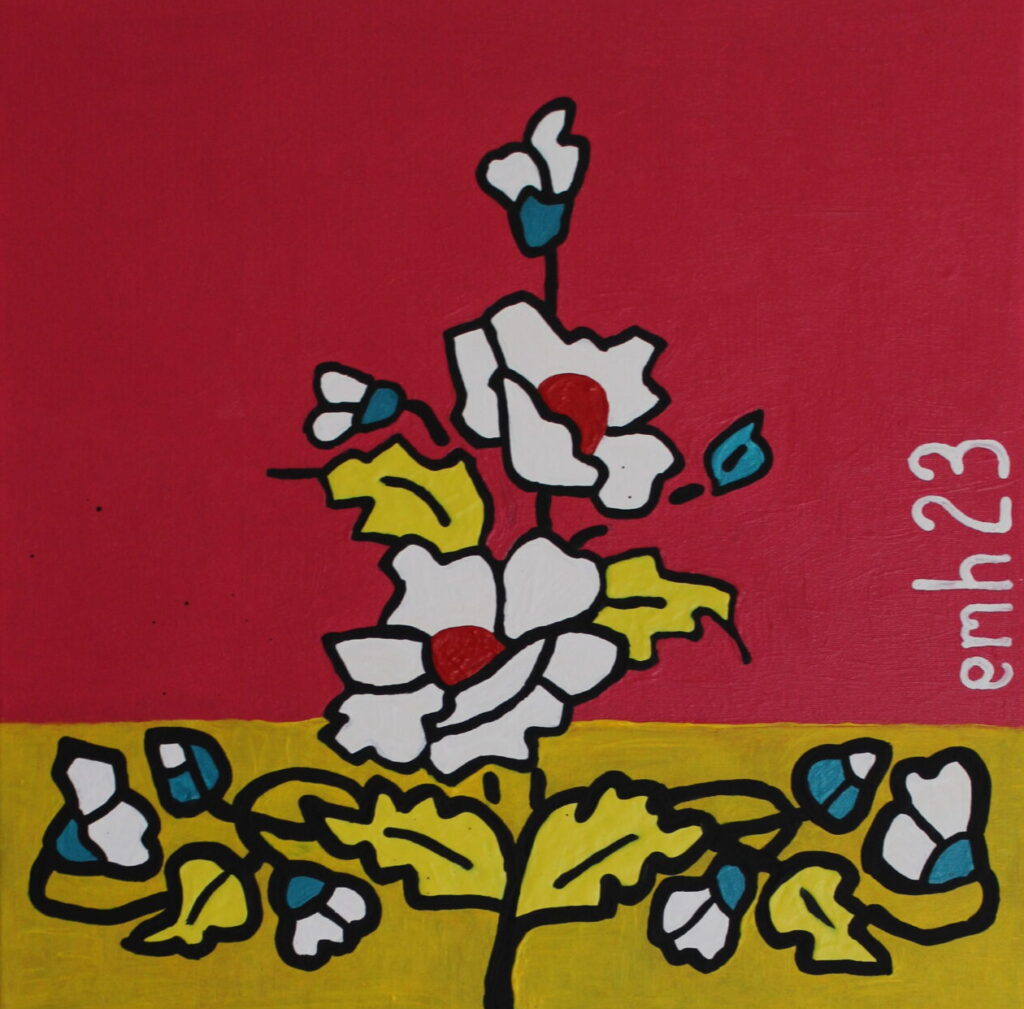 maleri - stiliserede blomster - 23